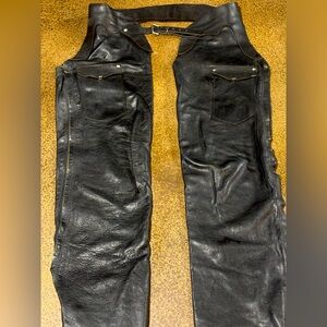 Black Leather Chaps